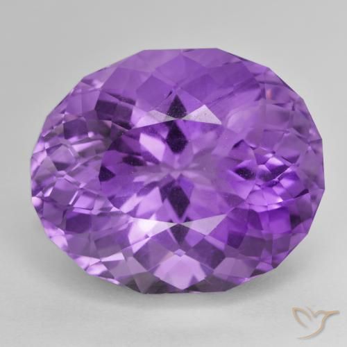 33.08ct Natural Intense Violet Amethyst, Oval, VVS