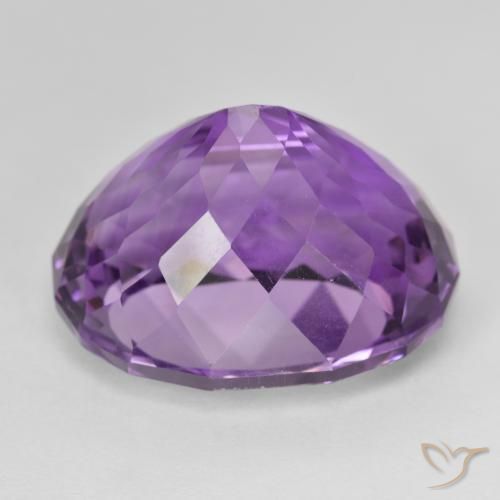 Amethyst Gemstone in 22.1 x 17.4 mm Size for Sale, Amethyst Stone in Purplish Violet Color