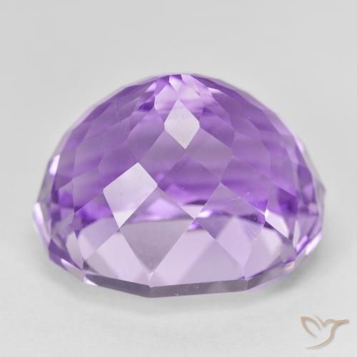 Amethyst Gemstone in 19.2 x 16 mm Size for Sale, Amethyst Stone in Vivid Violet Color