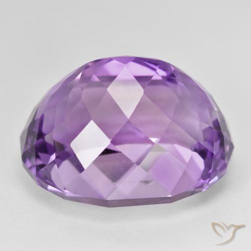 Amethyst Gemstone in 23.1 x 18.7 mm Size for Sale, Amethyst Stone in Purplish Violet Color
