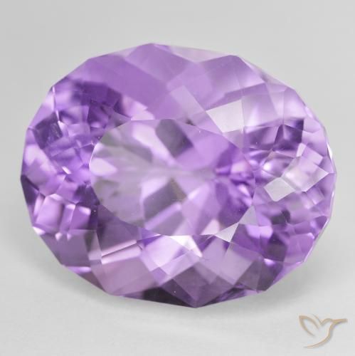 28.91 ct Violet Amethyst Stone, Natural Amethyst in Oval Facet Shape for Sale