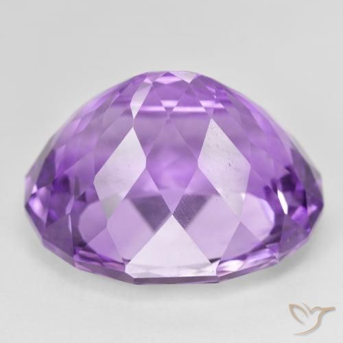 Amethyst Gemstone in 21.6 x 14.5 mm Size for Sale, Amethyst Stone in Medium Violet Color