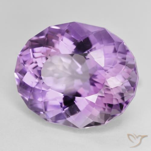 16.36 ct Violet Amethyst Stone, Natural Amethyst in Oval Facet Shape for Sale