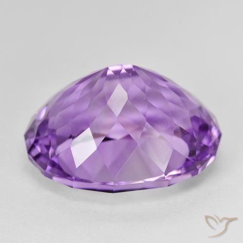 Amethyst Gemstone in 18.3 x 15.3 mm Size for Sale, Amethyst Stone in Pinkish Violet Color