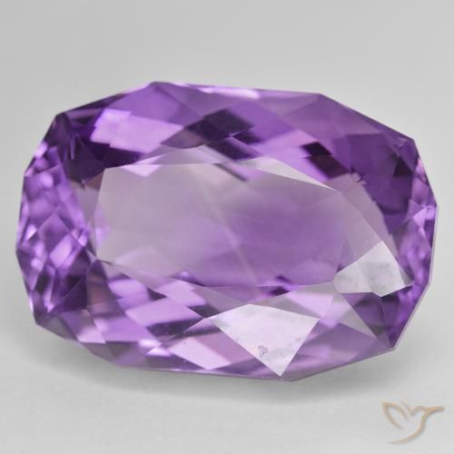 36.31 ct Violet Amethyst Stone, Natural Amethyst in Cushion-Cut Shape for Sale