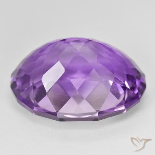 Amethyst Gemstone in 23.1 x 17.5 mm Size for Sale, Amethyst Stone in Vivid Violet Color