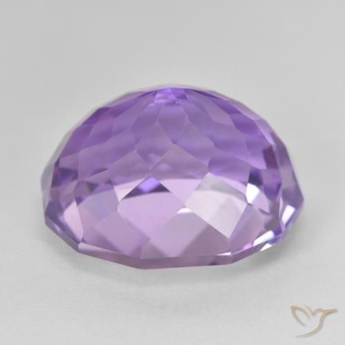 Amethyst Gemstone in 17.2 x 15.2 mm Size for Sale, Amethyst Stone in Medium Violet Color