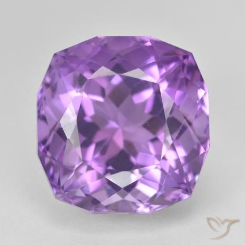 21.58 ct Cushion Cut Amethyst, 16.2 x 15.8 mm From Brazil, Photo A