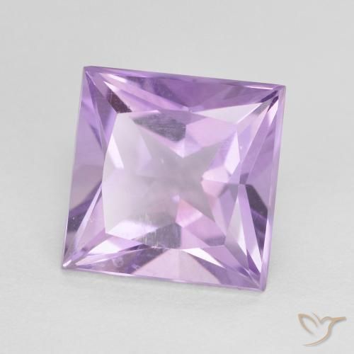 2.25 ct Violet Amethyst Stone, Natural Amethyst in Princess-Cut Shape for Sale