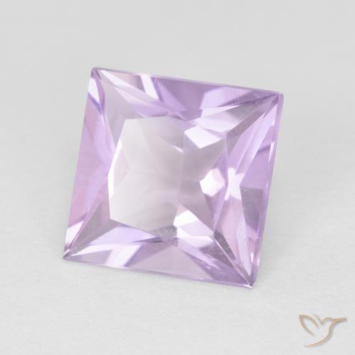 1.84 ct Violet Amethyst Stone, Natural Amethyst in Princess-Cut Shape for Sale
