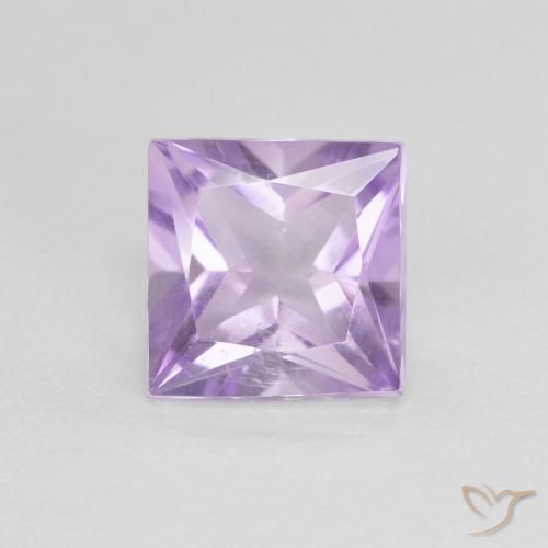 1.10ct Natural Light Pinkish Violet Amethyst, Square, VS