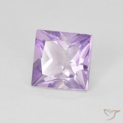 1.10 ct Violet Amethyst Stone, Natural Amethyst in Princess-Cut Shape for Sale