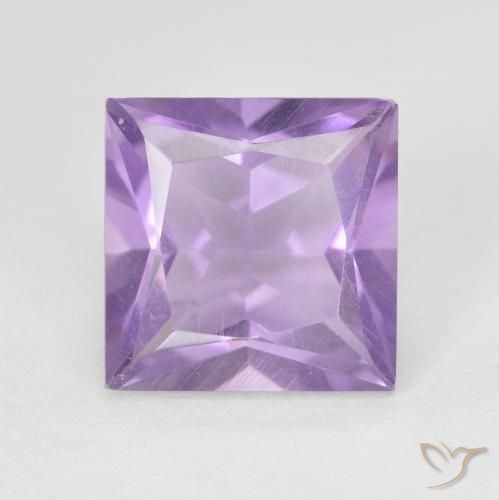 2.35ct Natural Light Pinkish Violet Amethyst, Square, VVS