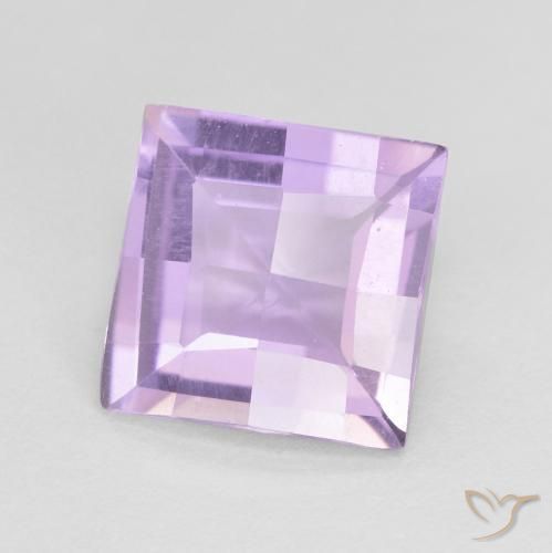 1.54 ct Violet Amethyst Stone, Natural Amethyst in Square Checkerboard Shape for Sale