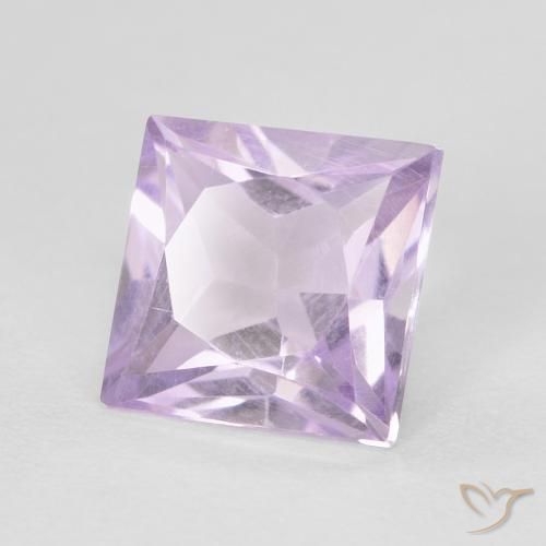 0.93 ct Violet Amethyst Stone, Natural Amethyst in Princess-Cut Shape for Sale