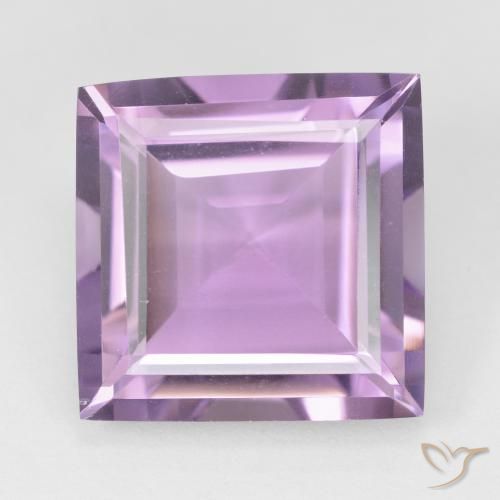10.1ct Square Facet Violet Amethyst from Brazil, Dimension 14 x 13.9mm, VVS-VS Clarity, Natural untreated gemstone, 1pc Amethyst in Medium Violet Color, Mohs Hardness of 7 suitable for daily wear jewelry, Stone of the Mind, Photo A