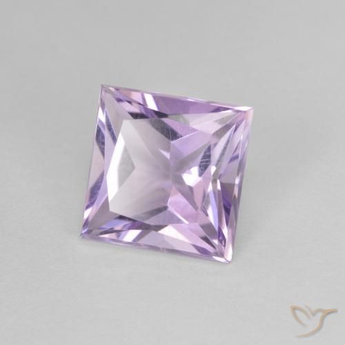 1.93 ct Violet Amethyst Stone, Natural Amethyst in Princess-Cut Shape for Sale