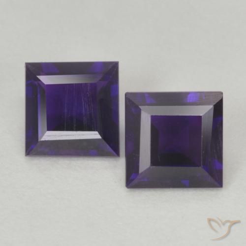 0.86 ct Square Cut Amethyst, 4.6 x 4.6 mm From Brazil, Photo A