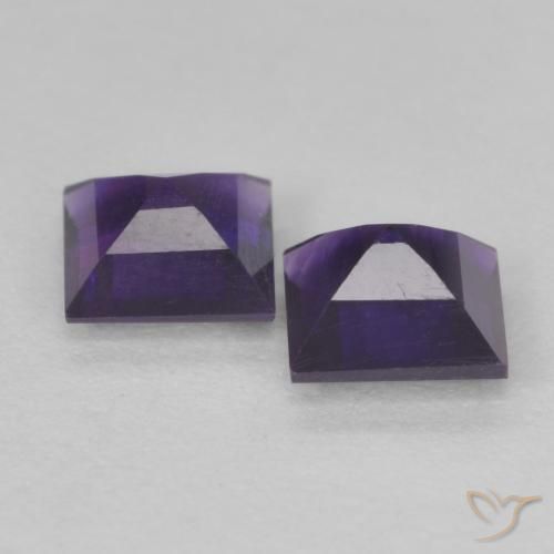 Amethyst Gemstones in 7 x 7 mm (calibrated) Size for Sale, Amethyst Stones in Dark Violet Color