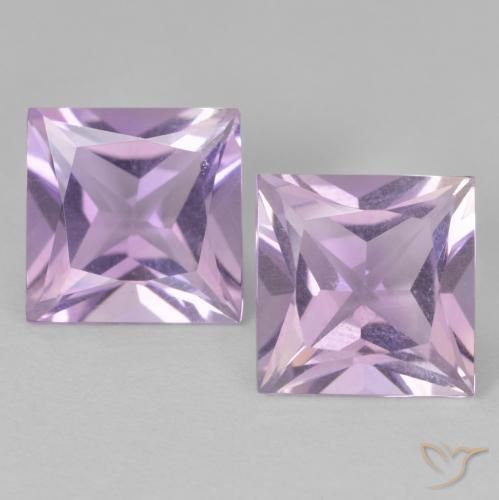 4.5 ct Princess Cut Amethyst, 8.1 x 8.1 mm From Brazil, Photo A