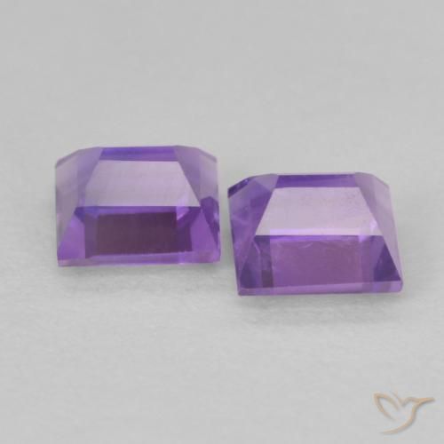 Amethyst Gemstones in 4.5 x 4.5 mm Size for Sale, Amethyst Stones in Intense Violet Color