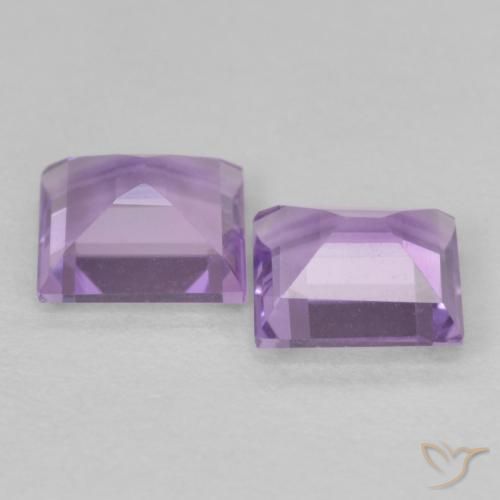 Amethyst Gemstones in 5 x 5 mm (calibrated) Size for Sale, Amethyst Stones in Light Pinkish Violet Color