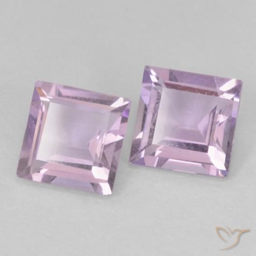 1.05 ctw Violet Amethyst Stones, Natural Amethyst in Square Facet Shape for Sale