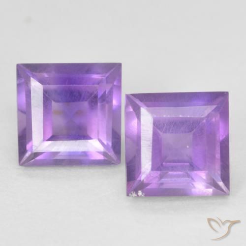 0.94ctw Natural Intense Violet Amethyst, Square, VS