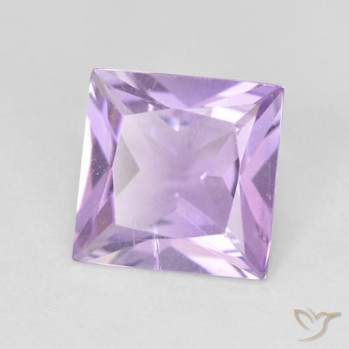 2.01 ct Violet Amethyst Stone, Natural Amethyst in Princess-Cut Shape for Sale