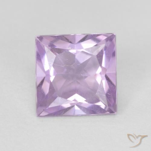 1.06ct Natural Light Pinkish Violet Amethyst, Square, VS