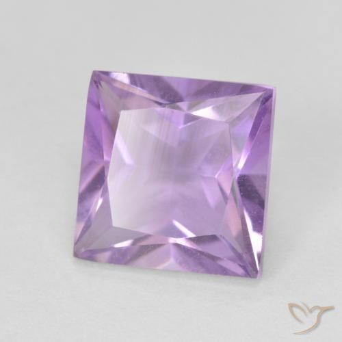 2.32 ct Violet Amethyst Stone, Natural Amethyst in Princess-Cut Shape for Sale