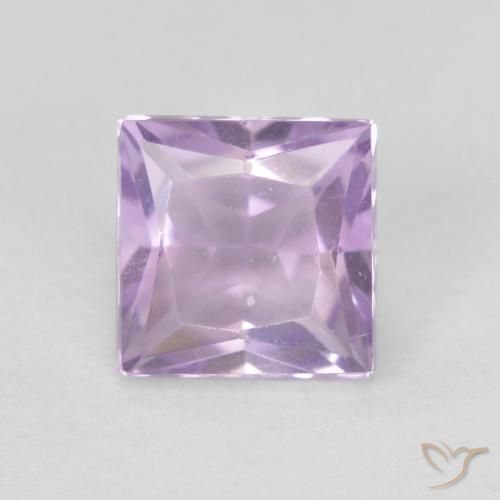 0.65ct Natural Medium Violet Amethyst, Square, VS