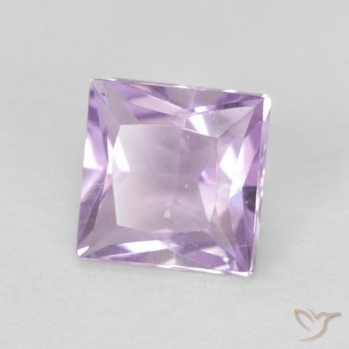 0.65 ct Violet Amethyst Stone, Natural Amethyst in Princess-Cut Shape for Sale