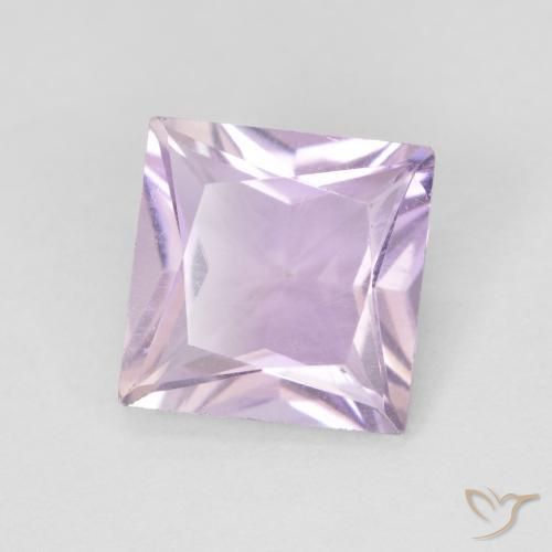 1.35 ct Violet Amethyst Stone, Natural Amethyst in Princess-Cut Shape for Sale