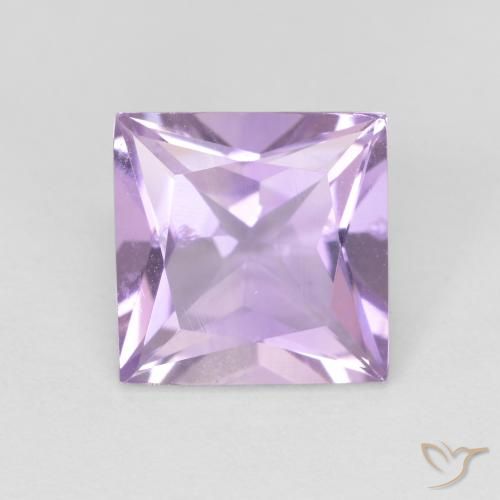 2.03ct Natural Light Violet Amethyst, Square, VS