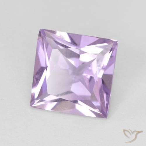 2.03 ct Violet Amethyst Stone, Natural Amethyst in Princess-Cut Shape for Sale