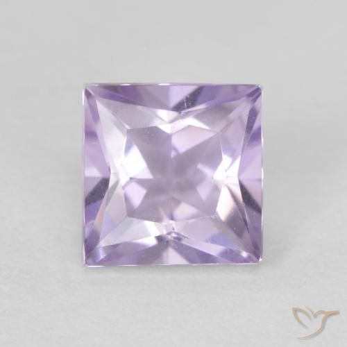 0.66ct Natural Light Violet Amethyst, Square, VVS-VS