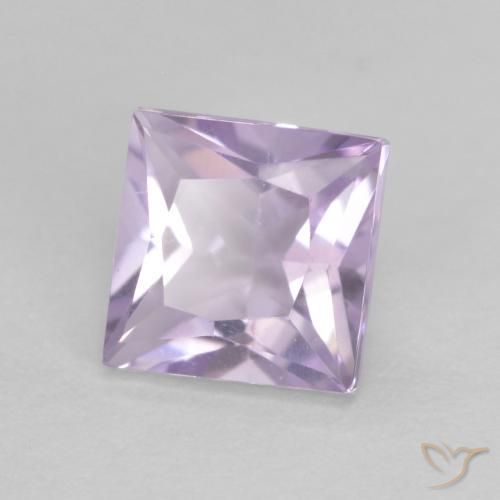0.66 ct Violet Amethyst Stone, Natural Amethyst in Princess-Cut Shape for Sale