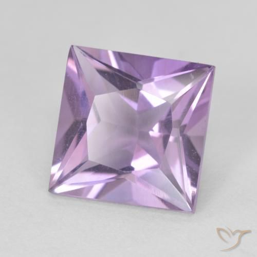2.09 ct Violet Amethyst Stone, Natural Amethyst in Princess-Cut Shape for Sale