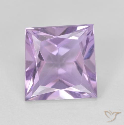 3.09ct Natural Light Violet Amethyst, Square, VVS