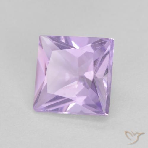 0.97 ct Violet Amethyst Stone, Natural Amethyst in Princess-Cut Shape for Sale