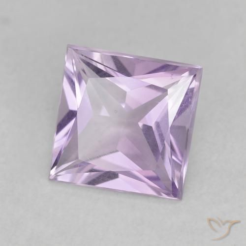 1.80 ct Violet Amethyst Stone, Natural Amethyst in Princess-Cut Shape for Sale