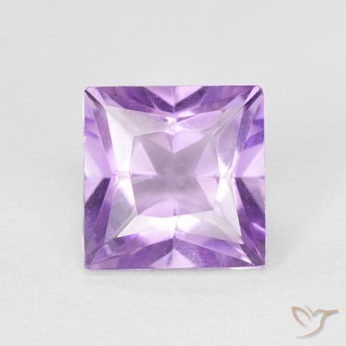 1.08ct Natural Pinkish Iris Violet Amethyst, Square, VVS