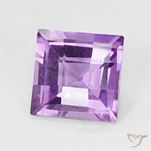 1.75 ct Violet Amethyst Stone, Natural Amethyst in Square Checkerboard Shape for Sale