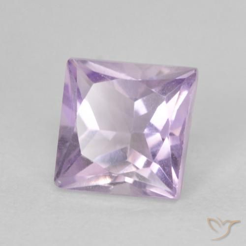 1.11 ct Violet Amethyst Stone, Natural Amethyst in Princess-Cut Shape for Sale