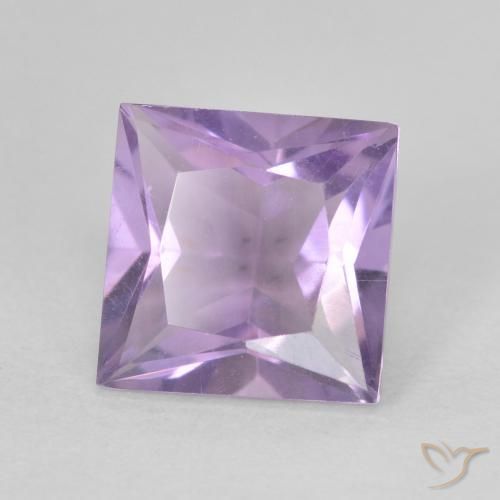 2.29 ct Violet Amethyst Stone, Natural Amethyst in Princess-Cut Shape for Sale