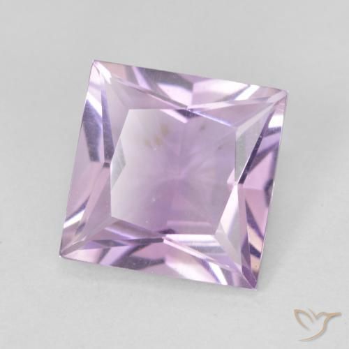 2.01 ct Violet Amethyst Stone, Natural Amethyst in Princess-Cut Shape for Sale