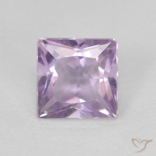 0.62ct Natural Light Violet Amethyst, Square, VVS