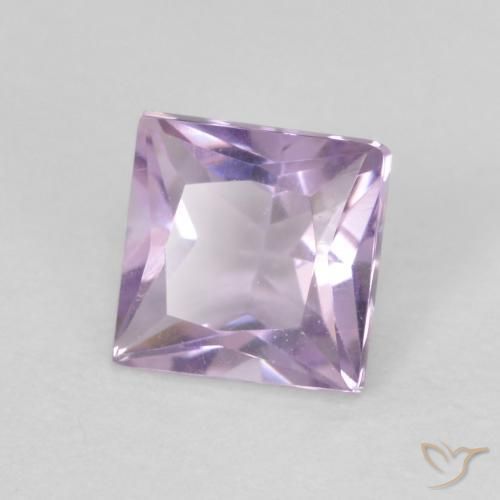 0.62 ct Violet Amethyst Stone, Natural Amethyst in Princess-Cut Shape for Sale