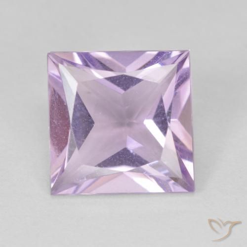2.82 ct Violet Amethyst Gemstone, Amethyst Gem in Princess-Cut Shape for Sale.